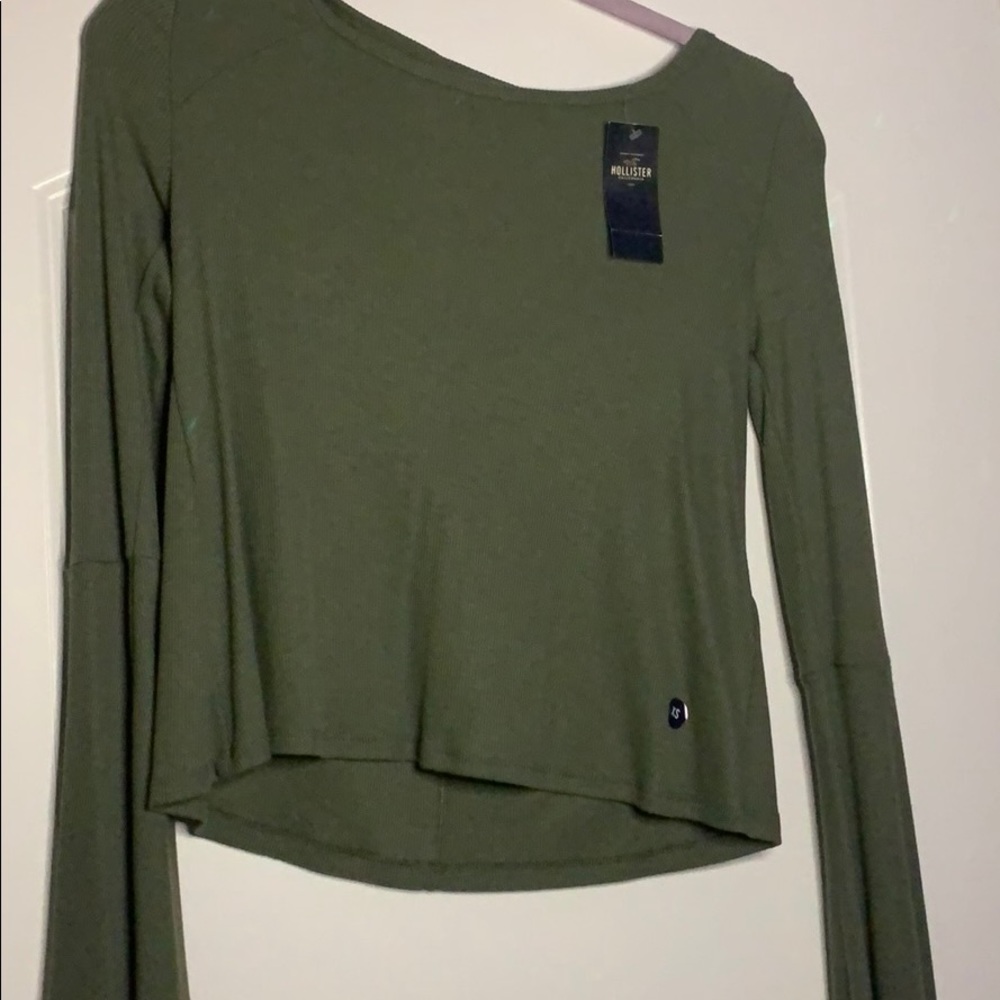 Green long sleeve Hollister shirt with tags